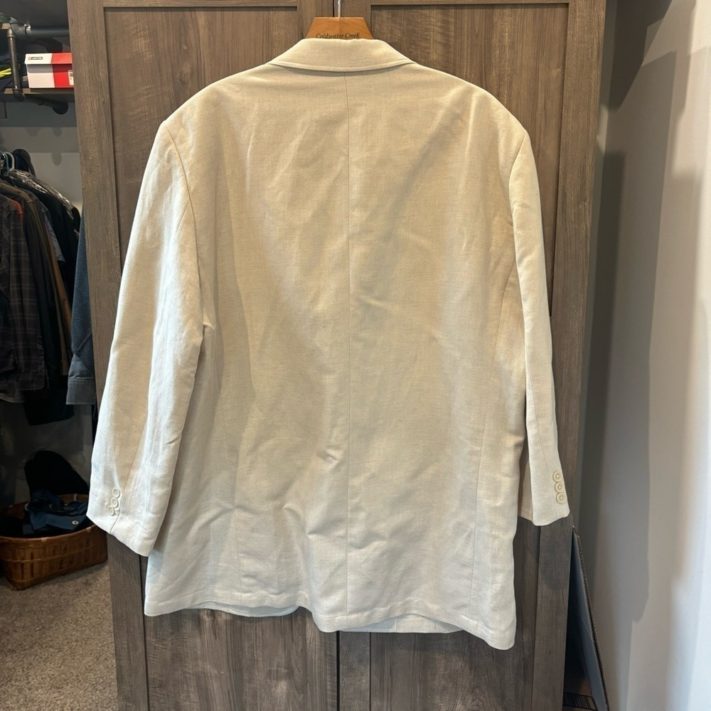 Structure Xl Linen Blend Blazer Cream Color - image 2